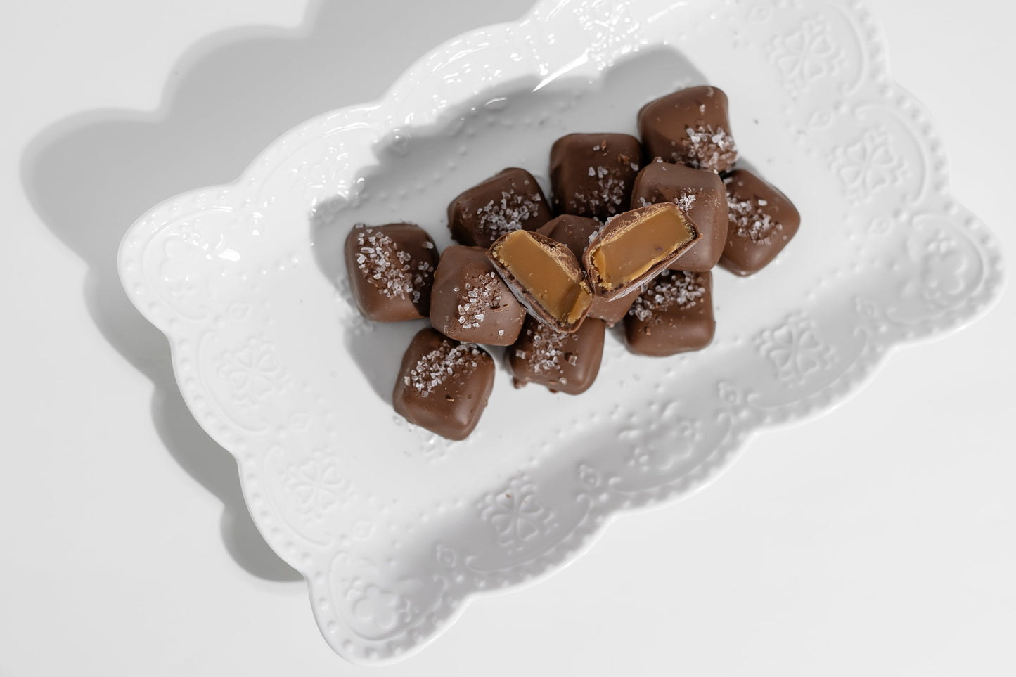 Milk Chocolate Sea Salt Caramels 12pc.